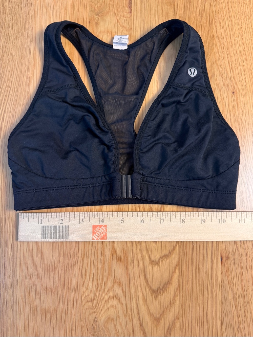 lululemon athletica Black Front-Clasp Racerback Sports Bra
